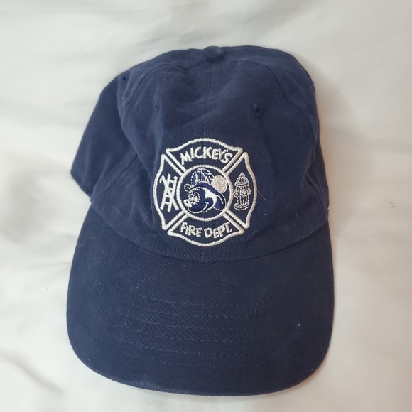 Walt Disney World Magic Kingdom Mickeys Fire Department Firefighter VNTG Hat Cap